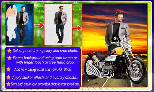 Play Bike Photo Frame Editor as an online game Bike Photo Frame Editor with UptoPlay