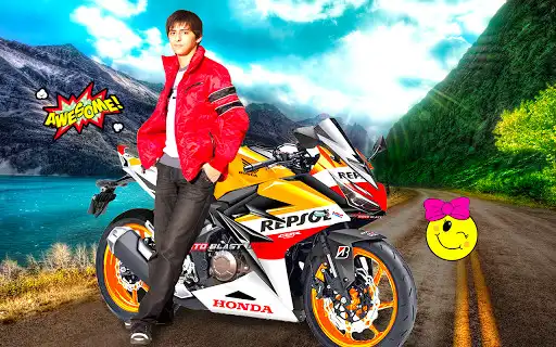 Play Bikers - Men Women Bike Photo Editor Future Trends as an online game Bikers - Men Women Bike Photo Editor Future Trends with UptoPlay