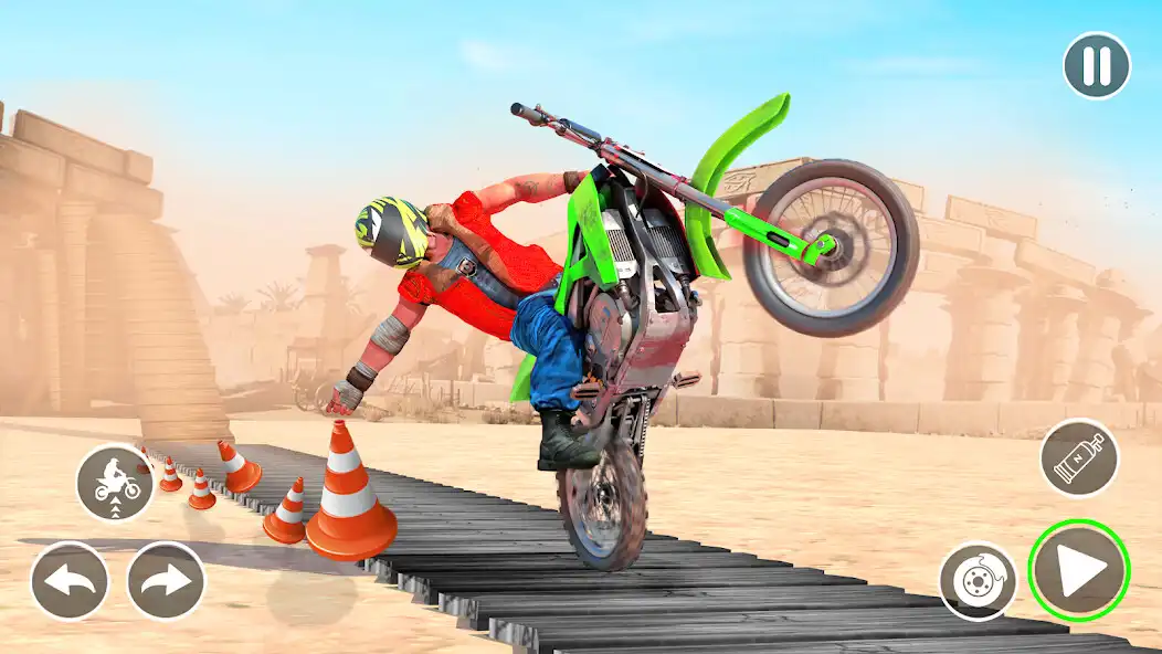 Play Bike Stunt Game: Dirt Bike 3D as an online game Bike Stunt Game: Dirt Bike 3D with UptoPlay