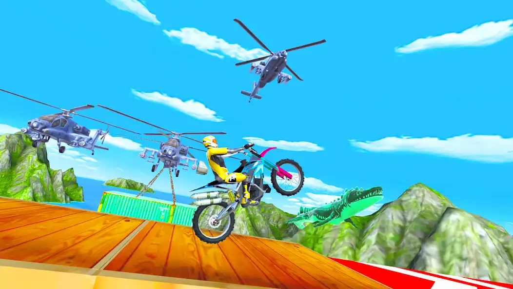 Play Bike Stunt Race 3D as an online game Bike Stunt Race 3D with UptoPlay