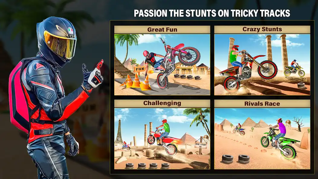 Play Bike Stunt Race Bike Racing 3D as an online game Bike Stunt Race Bike Racing 3D with UptoPlay