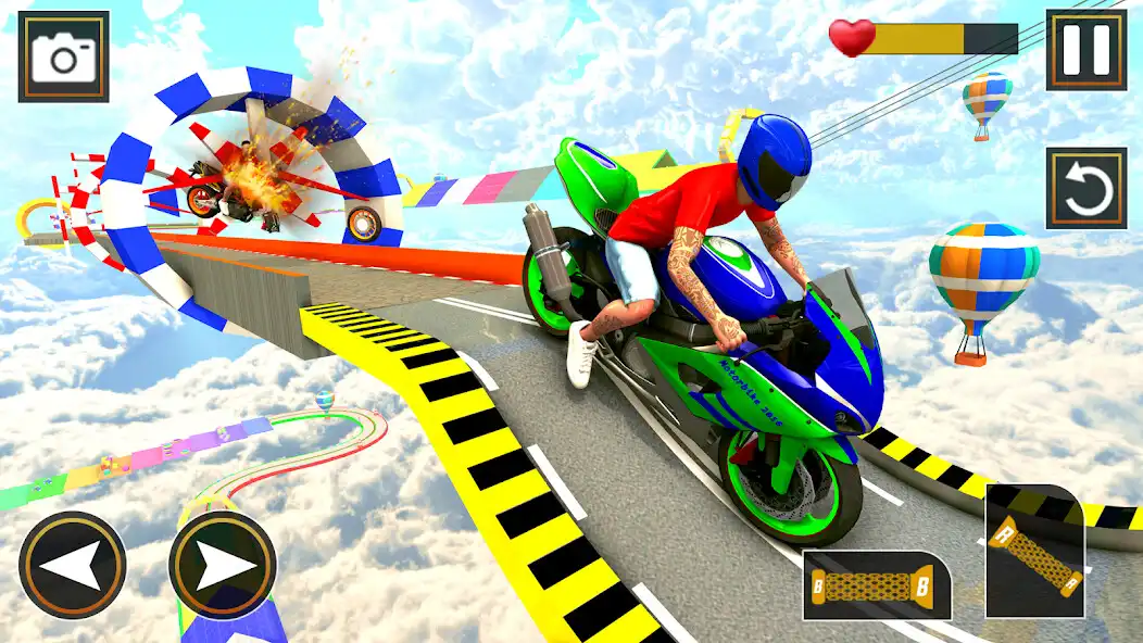 Play Bike Stunt Racing 3D Games as an online game Bike Stunt Racing 3D Games with UptoPlay