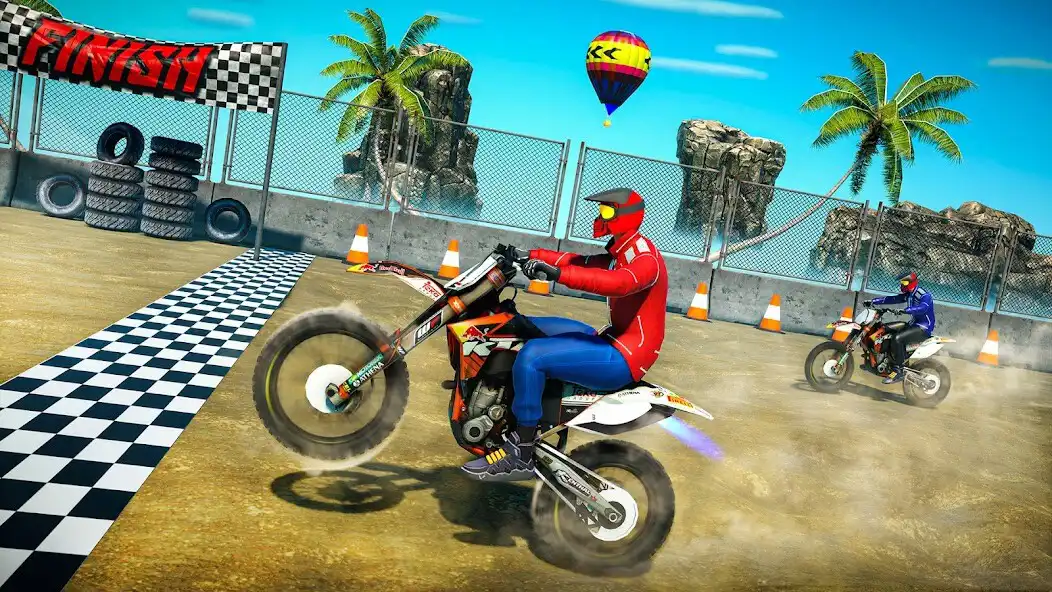 Play Bike Stunts Race Bike Games 3D as an online game Bike Stunts Race Bike Games 3D with UptoPlay