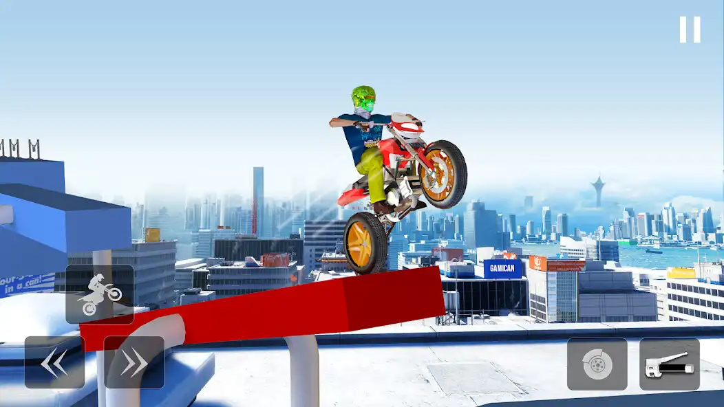 Play BIKE STUNT TRAIL: 3D RACING as an online game BIKE STUNT TRAIL: 3D RACING with UptoPlay