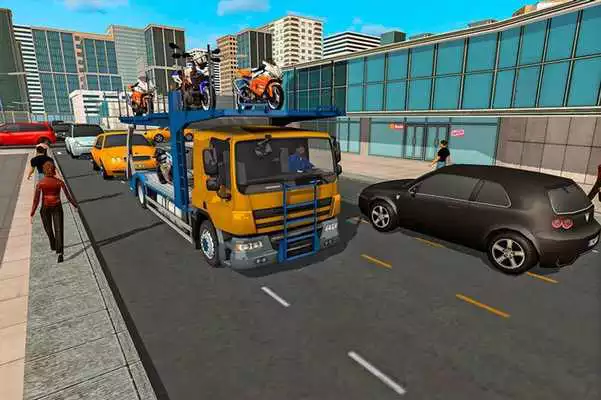 Play Bike Transporter Big Truck