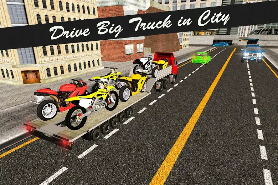 Play Bike Transport Truck 3D as an online game Bike Transport Truck 3D with UptoPlay