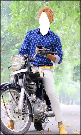 Play Bike With Sikh Men Photo Suit