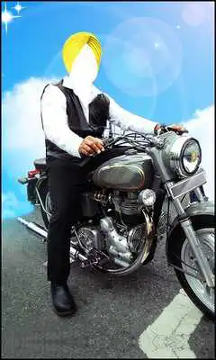 Play Bike With Sikh Men Photo Suit