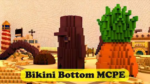 Play Bikini Bottom Minecraft as an online game Bikini Bottom Minecraft with UptoPlay
