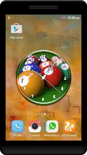 Play Billiards Clock Live Wallpaper