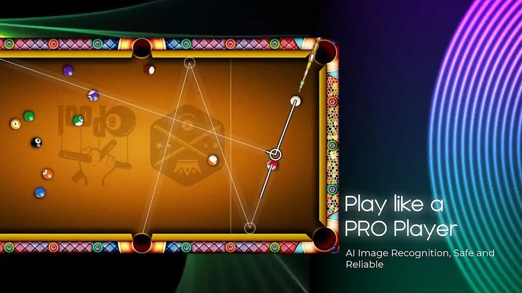 Play Billiards King - Pool Aim Tool as an online game Billiards King - Pool Aim Tool with UptoPlay