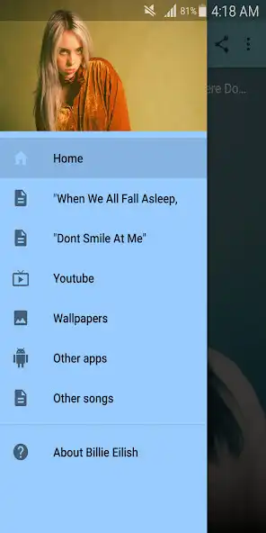 Play Billie Eilish Lyrics/Wallpapers as an online game Billie Eilish Lyrics/Wallpapers with UptoPlay