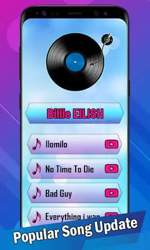 Play Billie Eilish Piano Tiles 2020 as an online game Billie Eilish Piano Tiles 2020 with UptoPlay