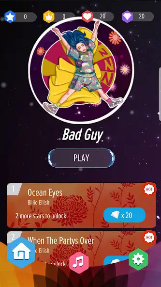 Play Billie Eilish Piano Tiles as an online game Billie Eilish Piano Tiles with UptoPlay