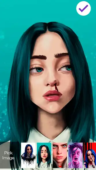 Play Billie Eilish Singer Art Girl Copy Cat  Wallpaper as an online game Billie Eilish Singer Art Girl Copy Cat  Wallpaper with UptoPlay