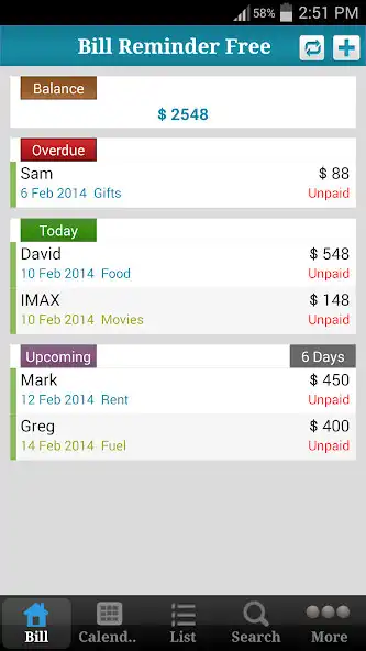 Play Bill Reminder :Expense Manager  and enjoy Bill Reminder :Expense Manager with UptoPlay