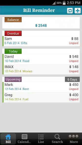 Play Bill Reminder Expense Tracker  and enjoy Bill Reminder Expense Tracker with UptoPlay