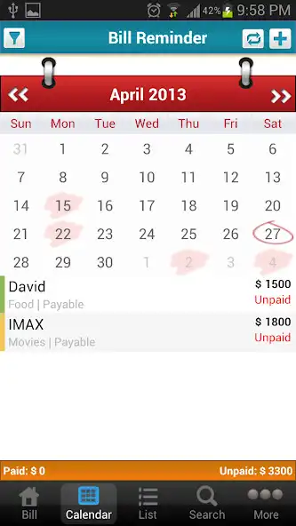 Play Bill Reminder Expense Tracker as an online game Bill Reminder Expense Tracker with UptoPlay