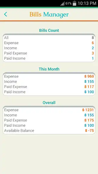 Play Bills Manager  Daily Tracker Reminder as an online game Bills Manager  Daily Tracker Reminder with UptoPlay