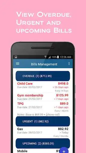 Play Bills Reminder and Tracker as an online game Bills Reminder and Tracker with UptoPlay