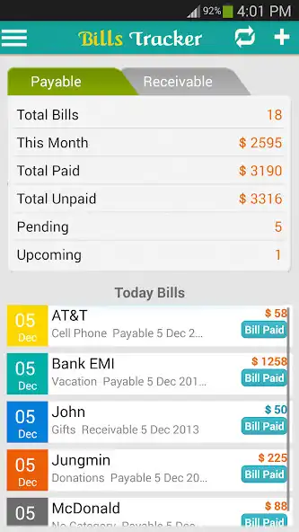 Play Bills Tracker - BillsOnMobile Reminder  and enjoy Bills Tracker - BillsOnMobile Reminder with UptoPlay