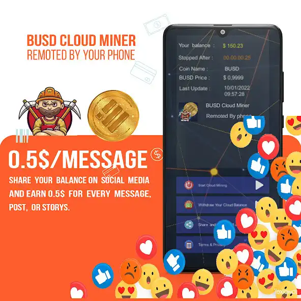 Play Binance USD (BUSD) Cloud miner as an online game Binance USD (BUSD) Cloud miner with UptoPlay