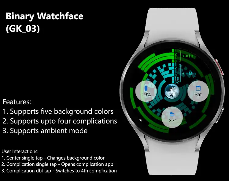 Play Binary (GK_03) Watchface as an online game Binary (GK_03) Watchface with UptoPlay