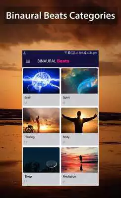Play Binaural Beats meditation and relaxation