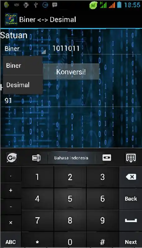 Play Biner <-> Desimal Konversi