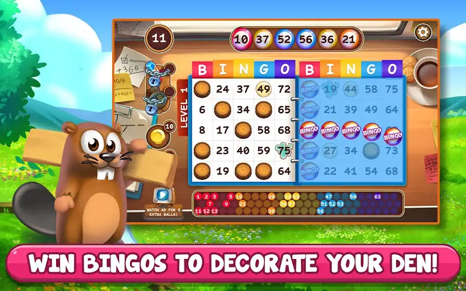 Play Bingo Beavers - Home Makeover as an online game Bingo Beavers - Home Makeover with UptoPlay