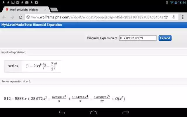 Play Binomial Expansion Calculator