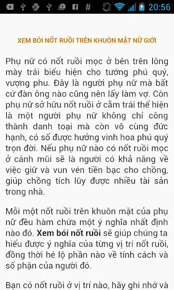 Play BÓI NỐT RUỒI KHUÔN MẶT NỮ GIỚI  and enjoy BÓI NỐT RUỒI KHUÔN MẶT NỮ GIỚI with UptoPlay