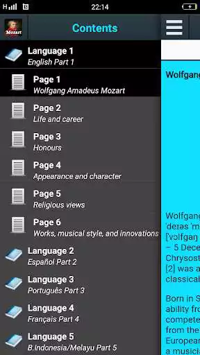 Play Biography of Wolfgang Amadeus Mozart