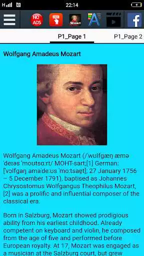 Play Biography of Wolfgang Amadeus Mozart