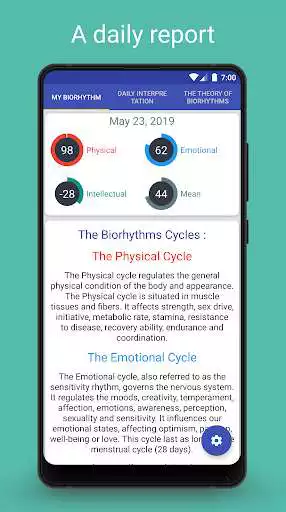 Play Biorhythm Calculator as an online game Biorhythm Calculator with UptoPlay