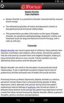 Play Bipolar Disorder-An Overview