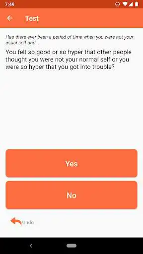 Play Bipolar Test+ as an online game Bipolar Test+ with UptoPlay