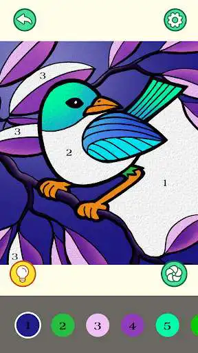 Play Bird Book Coloring: Painting By Number as an online game Bird Book Coloring: Painting By Number with UptoPlay
