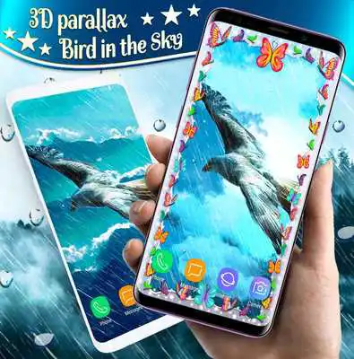 Play Bird in the Rainy Sky 3D Parallax wallpapers