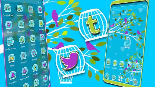 Play Bird Painting Launcher Theme  and enjoy Bird Painting Launcher Theme with UptoPlay
