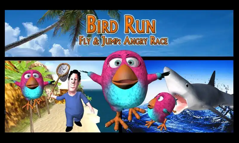 Play Bird Run, Fly  Jump as an online game Bird Run, Fly  Jump with UptoPlay