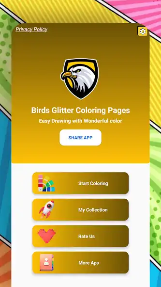 Play Birds Glitter Coloring Pages as an online game Birds Glitter Coloring Pages with UptoPlay