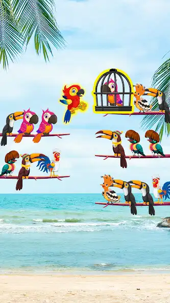 Play Bird Sort Color: Budgie Puzzle as an online game Bird Sort Color: Budgie Puzzle with UptoPlay