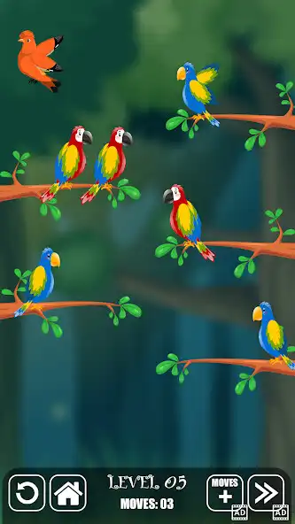 Play Bird Sorting Fun Puzzle Game as an online game Bird Sorting Fun Puzzle Game with UptoPlay