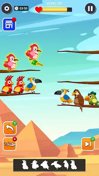 Play Bird Sort: Sorting Bird Games as an online game Bird Sort: Sorting Bird Games with UptoPlay