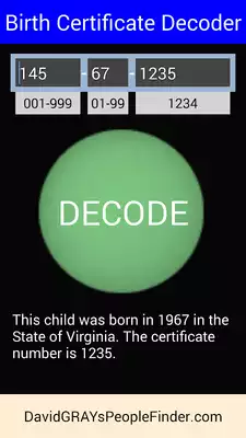 Play Birth Certificate Decoder Play Birth Certificate Decoder