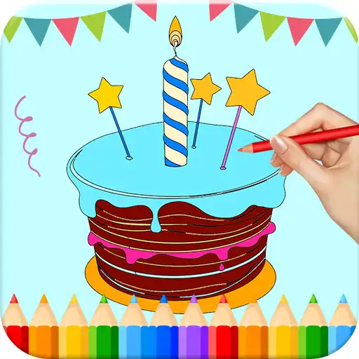 Free play online Birthday Cake Coloring Book APK