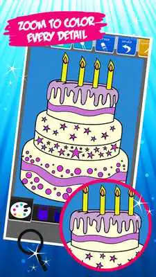 Play Birthday Cake Coloring Book