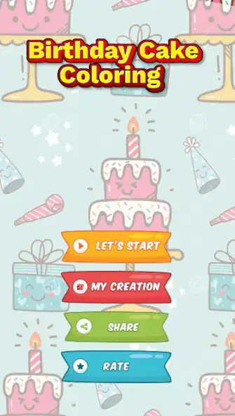 Play birthday cake coloring game as an online game birthday cake coloring game with UptoPlay