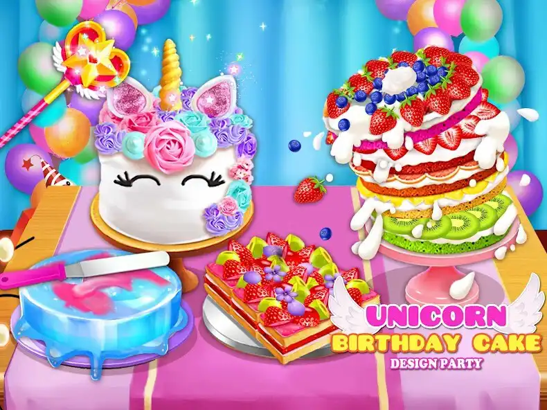 Play Birthday Cake Design Party - Bake, Decorate  Eat!